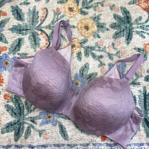 Elegant Purple Lace Bra
